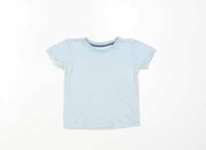 Matalan Baby Blue Geometric Cotton Pullover T-Shirt Size 18-24 Months Crew Neck Pullover