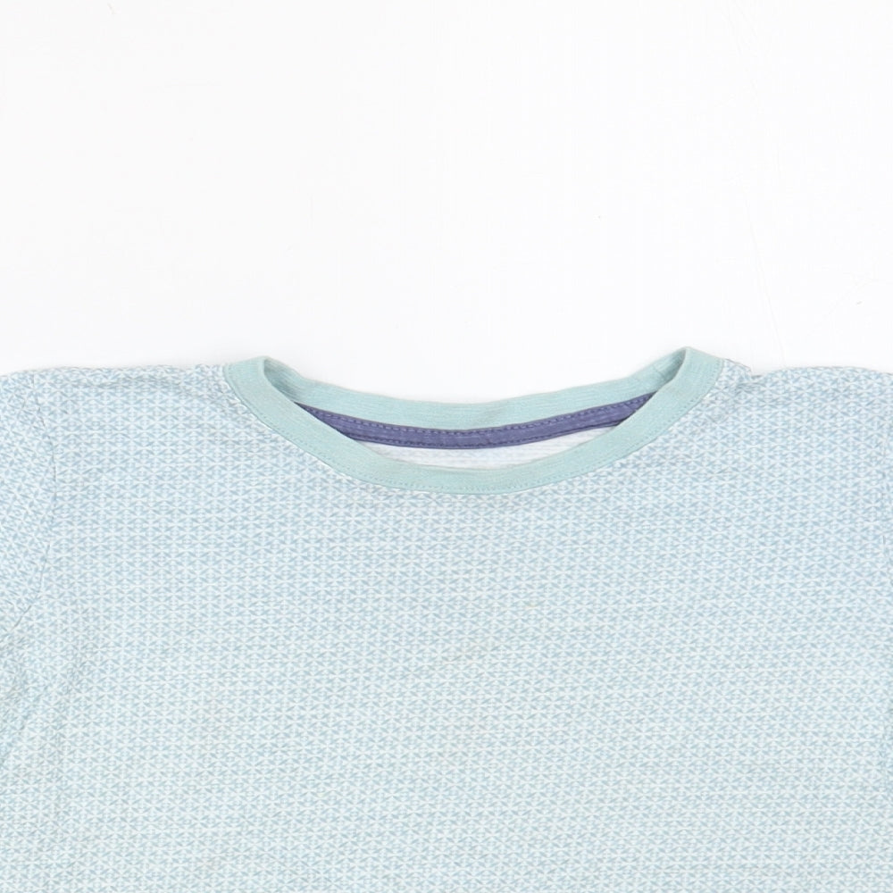 Matalan Baby Blue Geometric Cotton Pullover T-Shirt Size 18-24 Months Crew Neck Pullover