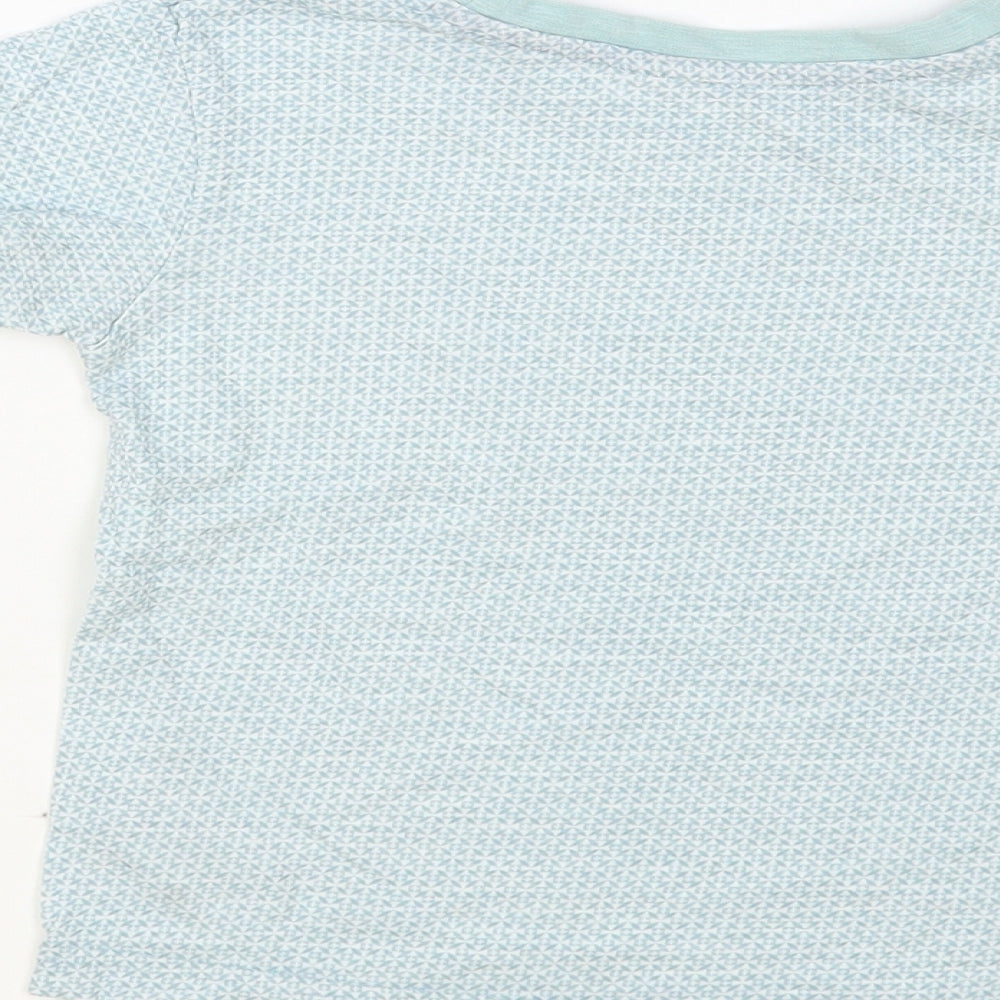 Matalan Baby Blue Geometric Cotton Pullover T-Shirt Size 18-24 Months Crew Neck Pullover