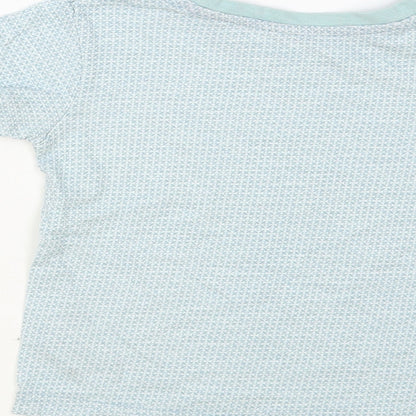 Matalan Baby Blue Geometric Cotton Pullover T-Shirt Size 18-24 Months Crew Neck Pullover