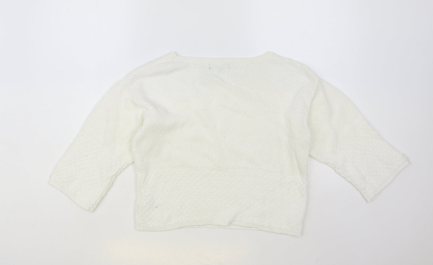Womens UK Size 8 New Look White Pullover Jumper