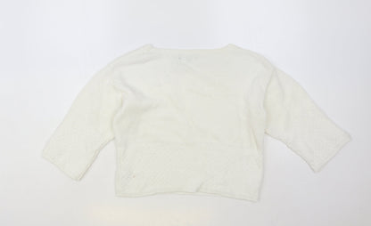 Womens UK Size 8 New Look White Pullover Jumper