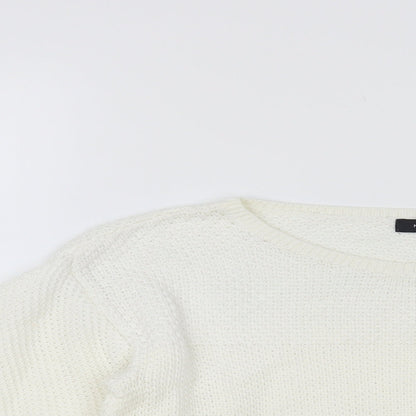 Womens UK Size 8 New Look White Pullover Jumper