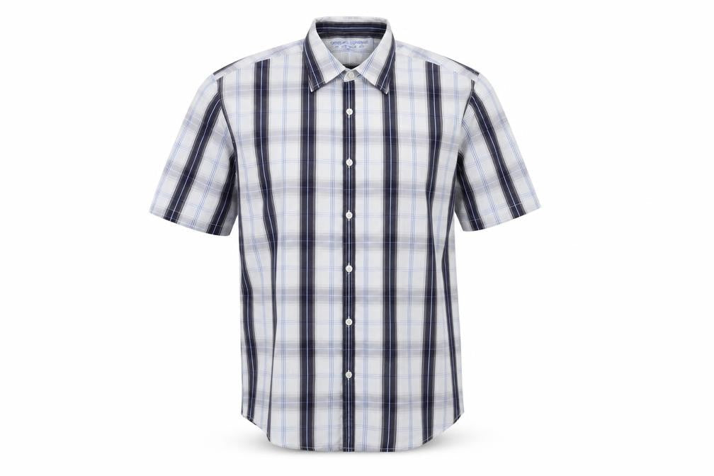 Mens UK Size M Urban Sprirt Blue  Button-Up Short Sleeve Casual Shirt