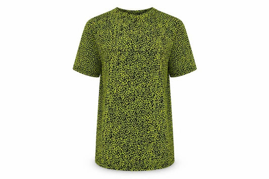 Motel Womens Yellow Animal Print Cotton T-Shirt Dress Size XS Round Neck Pullover