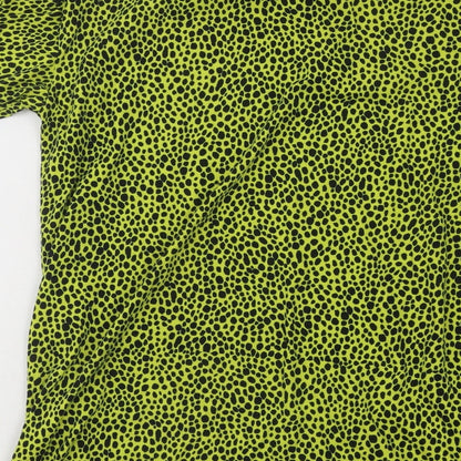 Motel Womens Yellow Animal Print Cotton T-Shirt Dress Size XS Round Neck Pullover