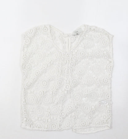 Womens UK Size 6 NEXT White Basic T-Shirt