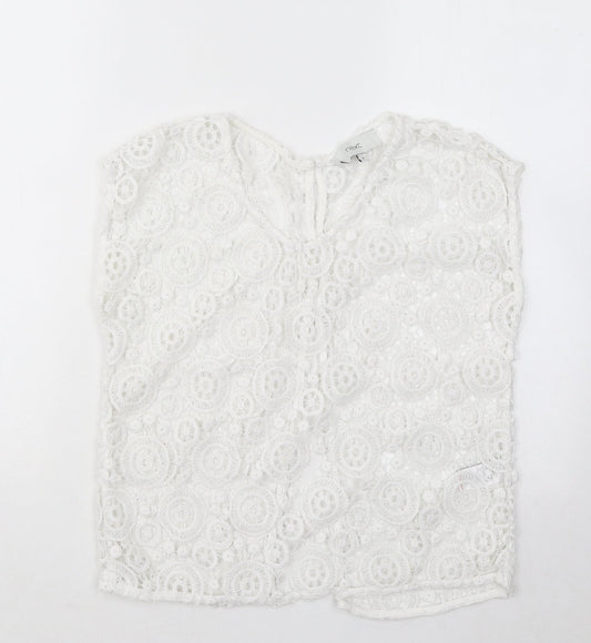 Womens UK Size 6 NEXT White Basic T-Shirt
