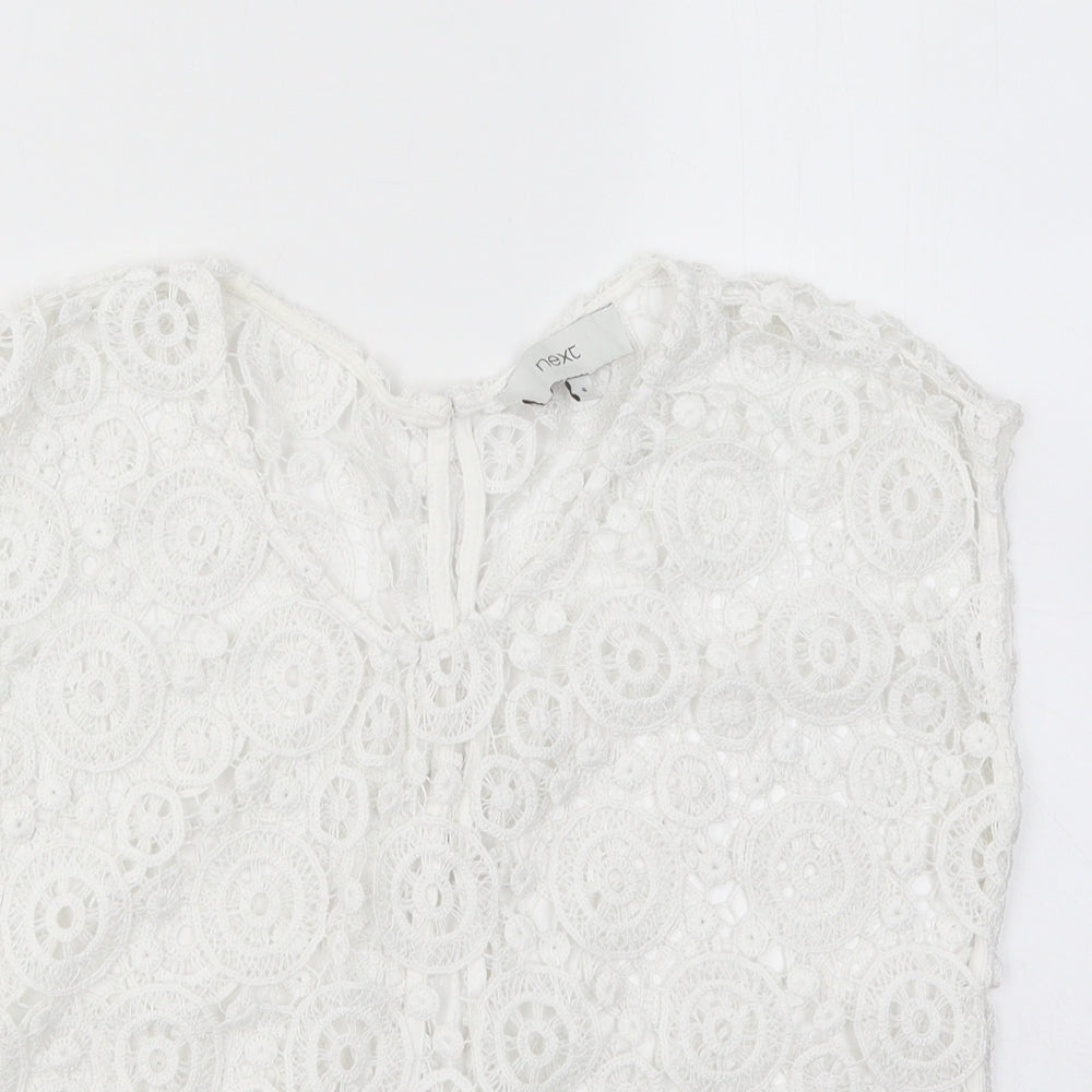 Womens UK Size 6 NEXT White Basic T-Shirt