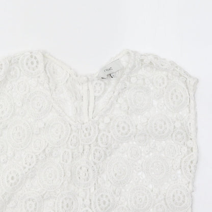 Womens UK Size 6 NEXT White Basic T-Shirt