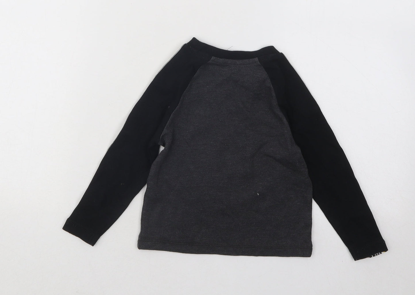 George Boys Grey Cotton Basic T-Shirt Size 12-18 Months Round Neck Pullover - Pudsey Bear Children in Need
