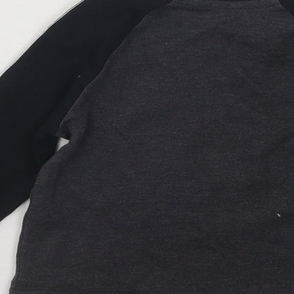 George Boys Grey Cotton Basic T-Shirt Size 12-18 Months Round Neck Pullover - Pudsey Bear Children in Need