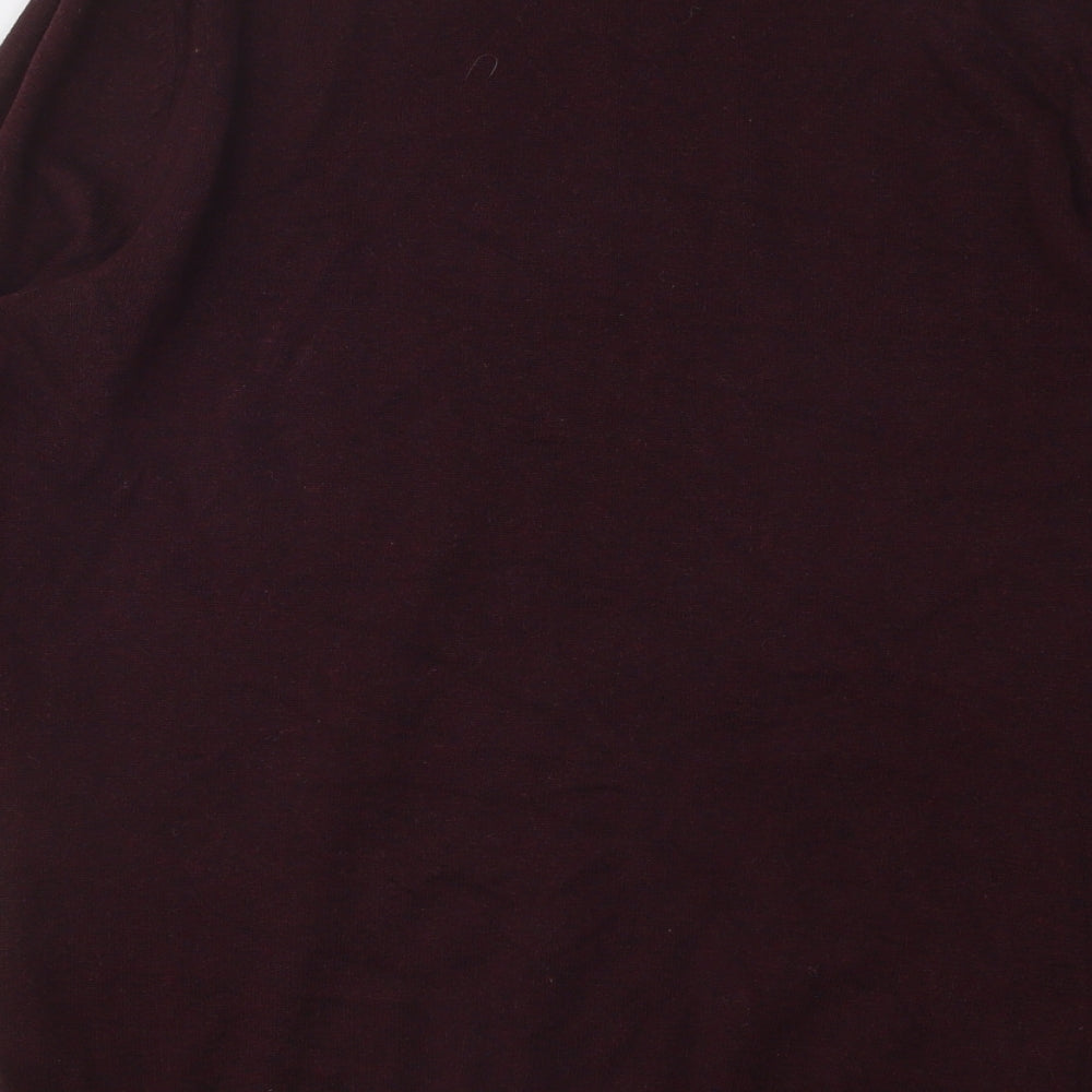 Topman Mens Red Round Neck Cotton Pullover Jumper Size S