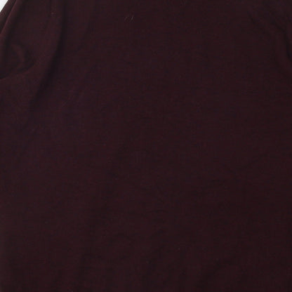 Topman Mens Red Round Neck Cotton Pullover Jumper Size S