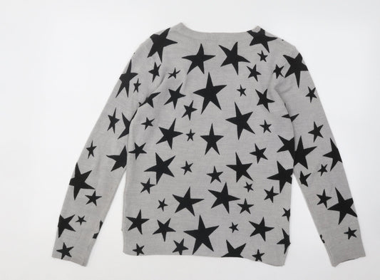 Womens UK Size 8 Marks and Spencer Grey Pullover Jumper