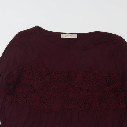 Womens UK Size 12 Marks and Spencer Red Pullover Jumper