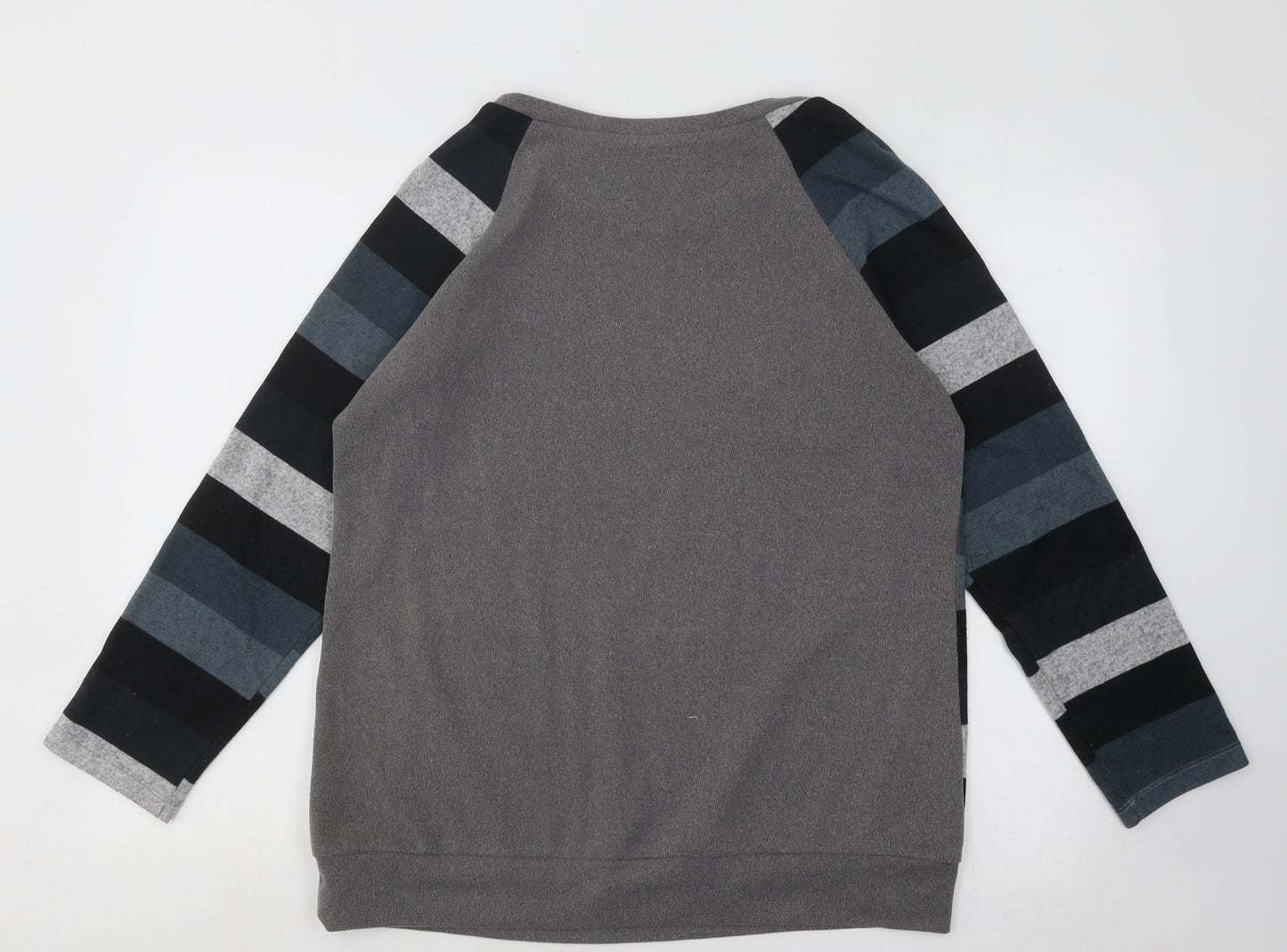 SheIn Womens Multicoloured Round Neck Striped Polyester Pullover Jumper Size M