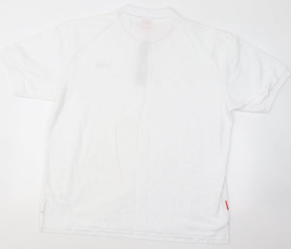 Slazenger Mens White Cotton Polo Size 2XL Collared Button