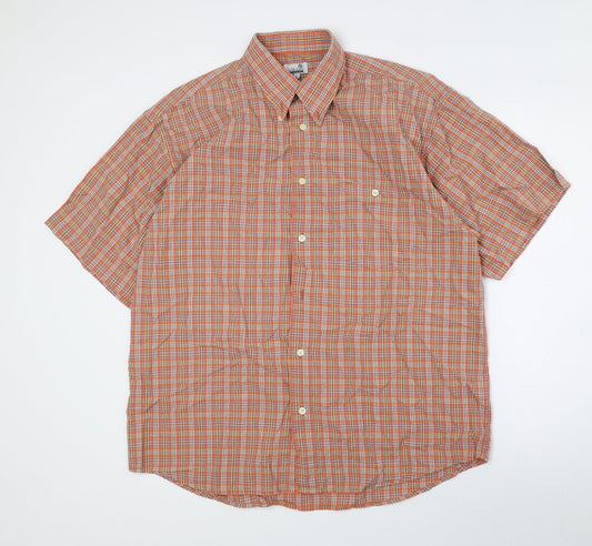Mens UK Size L First Avenue Classics Multicoloured  Button-Up Short Sleeve Casua