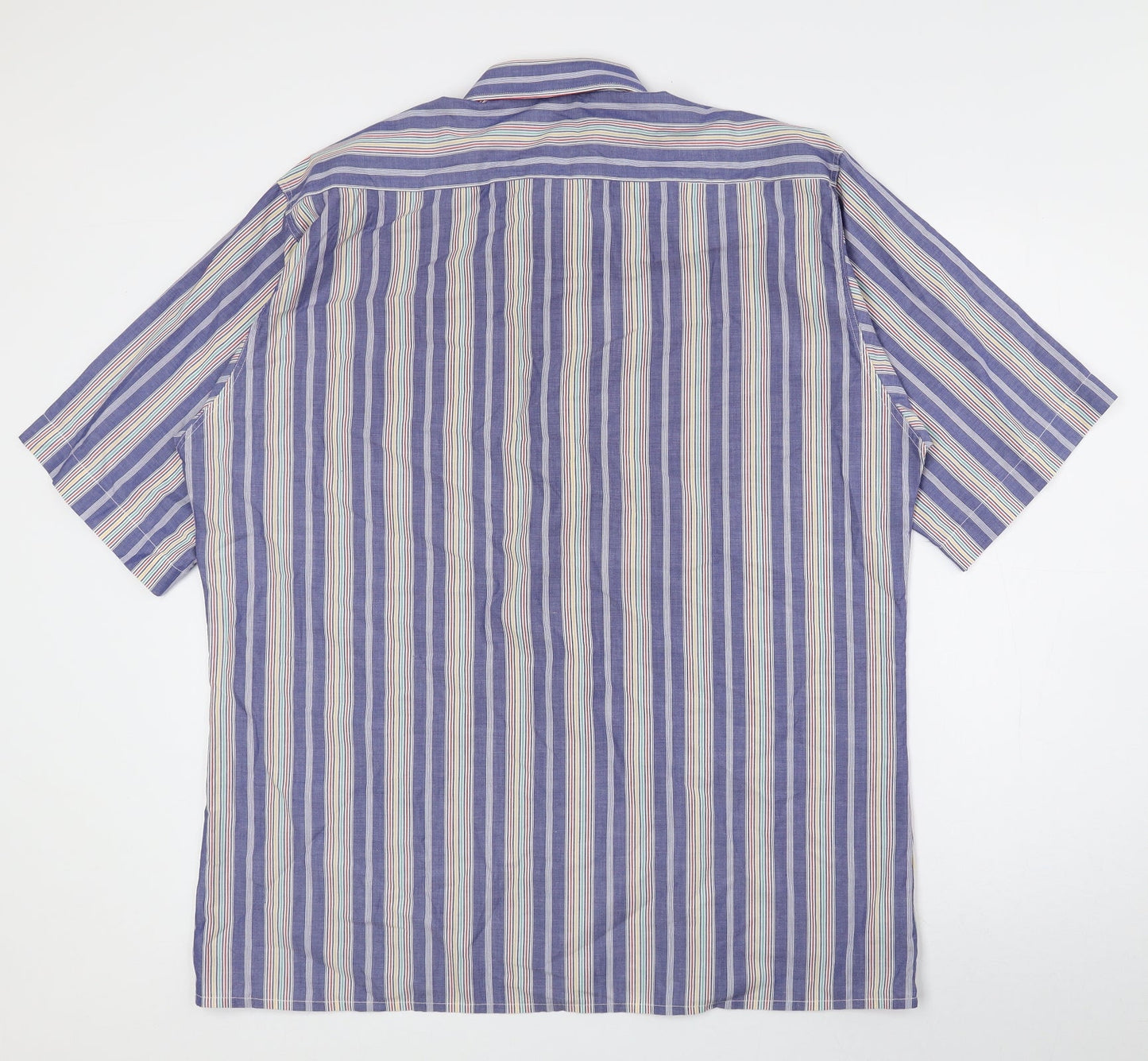 Mens UK Size 41 Marks and Spencer Multicoloured  Button-Up Short Sleeve Casual S