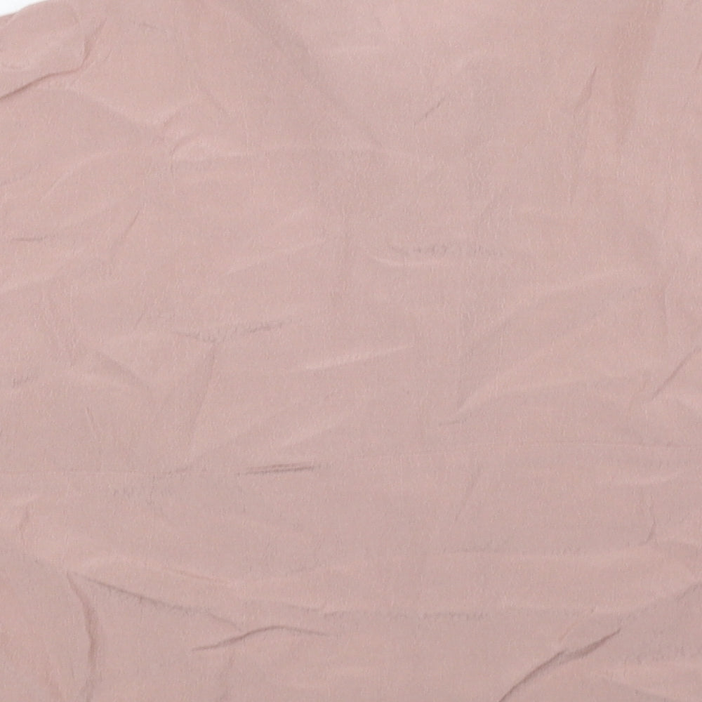 Womens UK Size 6 Topshop Pink Cropped Button-Up