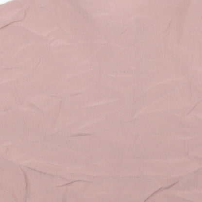 Womens UK Size 6 Topshop Pink Cropped Button-Up