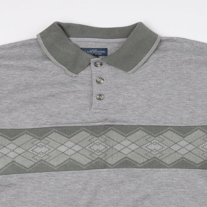 CLUB HOUSE Mens Multicoloured Geometric Polyester Pullover Sweatshirt Size XL