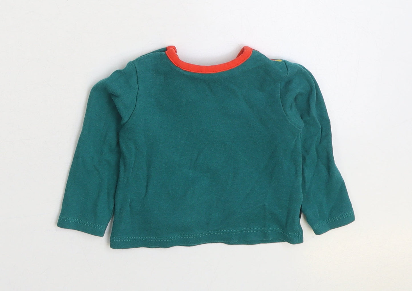 TU Baby Green 100% Cotton Basic T-Shirt Size 3-6 Months Round Neck Snap - Elf Christmas