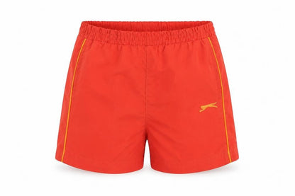 Slazenger Boys Red Polyester Sweat Shorts Size 3-4 Years Regular Drawstring - Swim Wear