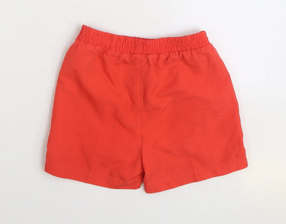 Slazenger Boys Red Polyester Sweat Shorts Size 3-4 Years Regular Drawstring - Swim Wear