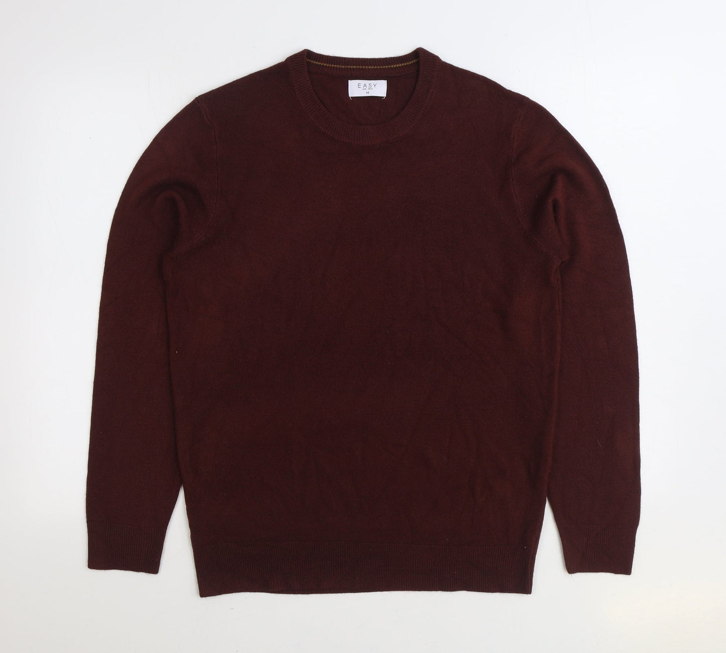 Matalan Mens Brown Round Neck Acrylic Pullover Jumper Size M