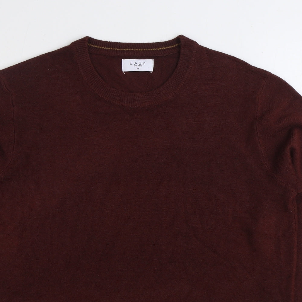 Matalan Mens Brown Round Neck Acrylic Pullover Jumper Size M
