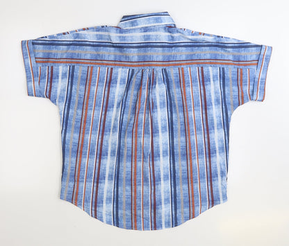 Mens UK Size XL Preworn Multicoloured  Button-Up Short Sleeve Casual Shirt