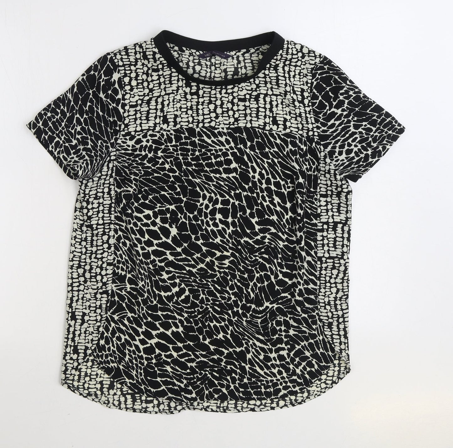 Womens UK Size 10 Marks and Spencer Black Basic Blouse