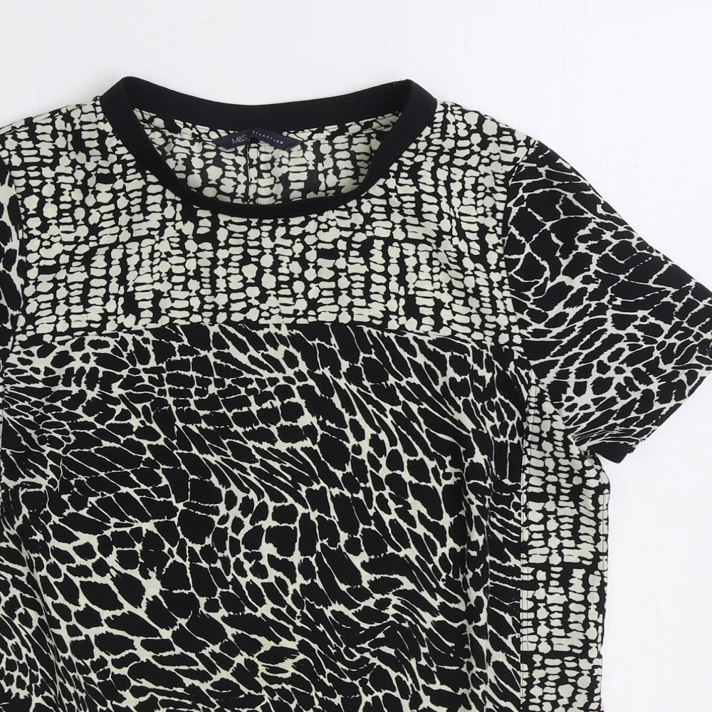 Womens UK Size 10 Marks and Spencer Black Basic Blouse