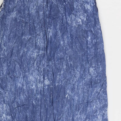 Womens UK Size 10 QED London Blue Basic Blouse