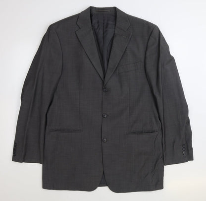 Mens UK Size 42 Lanificio Regular Grey Suit Jacket