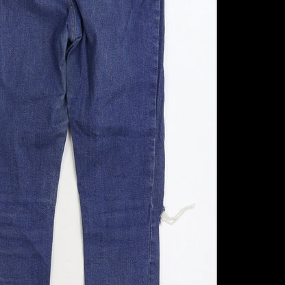 New Look Womens Blue Cotton Skinny Jeans Size 10 L25 in Regular Zip