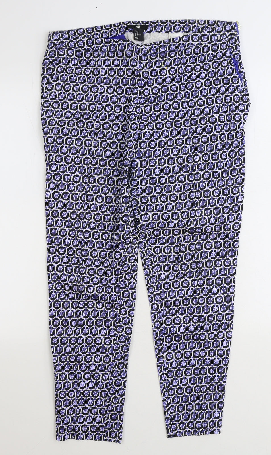 Womens UK Size 12 H&M Regular Fit  Blue Trousers