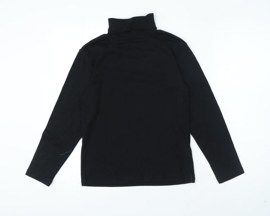 Womens UK Size M Preworn Black Jersey T-Shirt