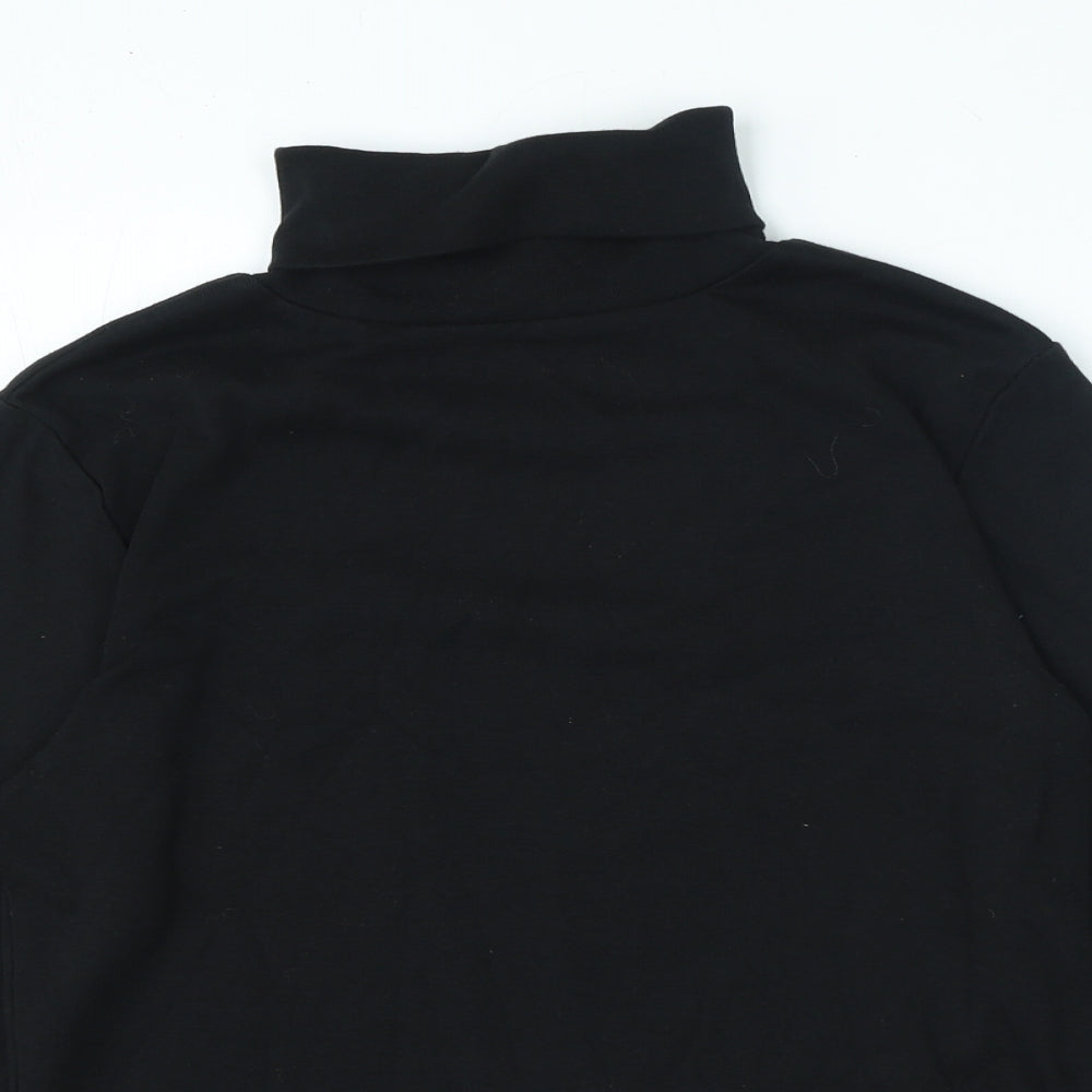 Womens UK Size M Preworn Black Jersey T-Shirt