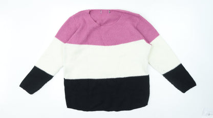 Womens UK Size M Preworn Multicoloured Pullover Jumper