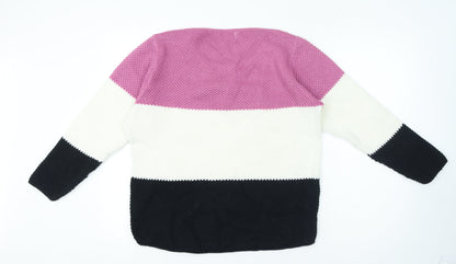 Womens UK Size M Preworn Multicoloured Pullover Jumper