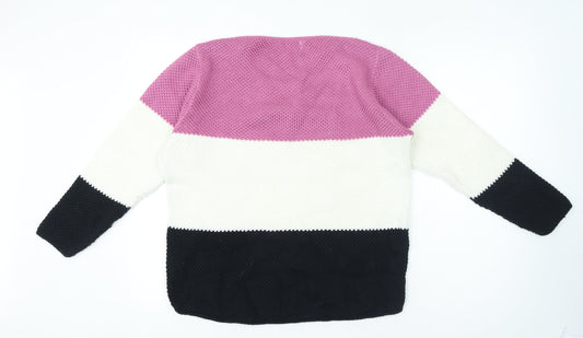 Womens UK Size M Preworn Multicoloured Pullover Jumper