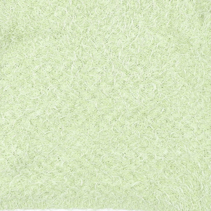 Preppy Womens Green Crew Neck Acrylic Pullover Jumper Size M