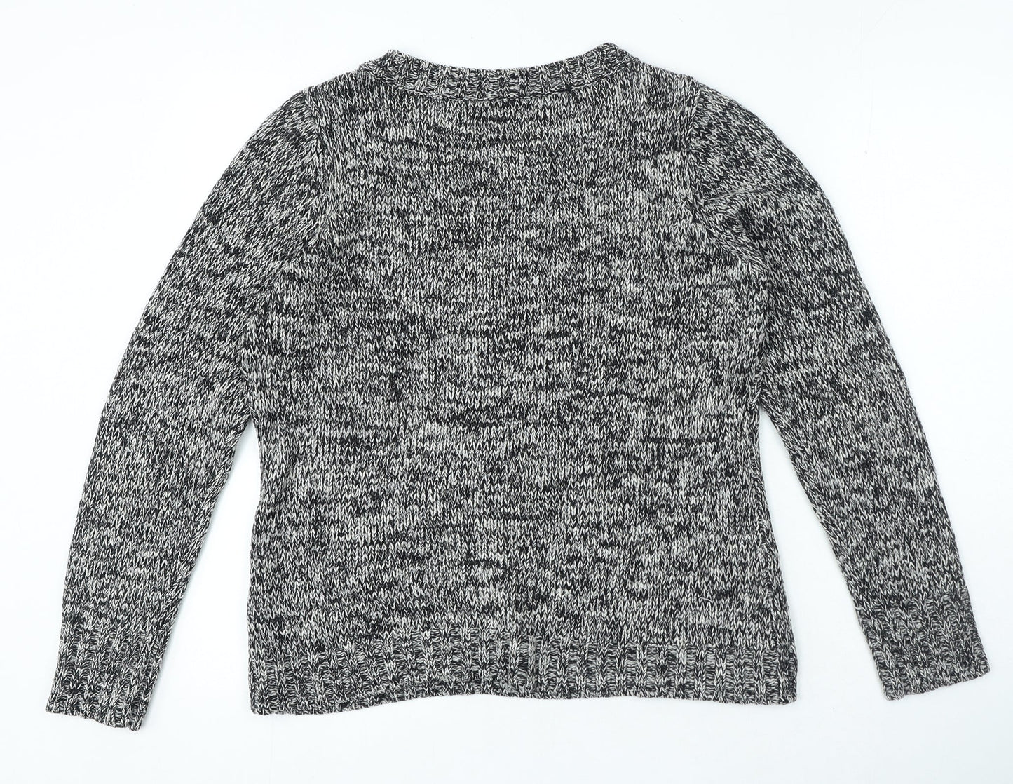 George Womens Black Round Neck Pullover Jumper