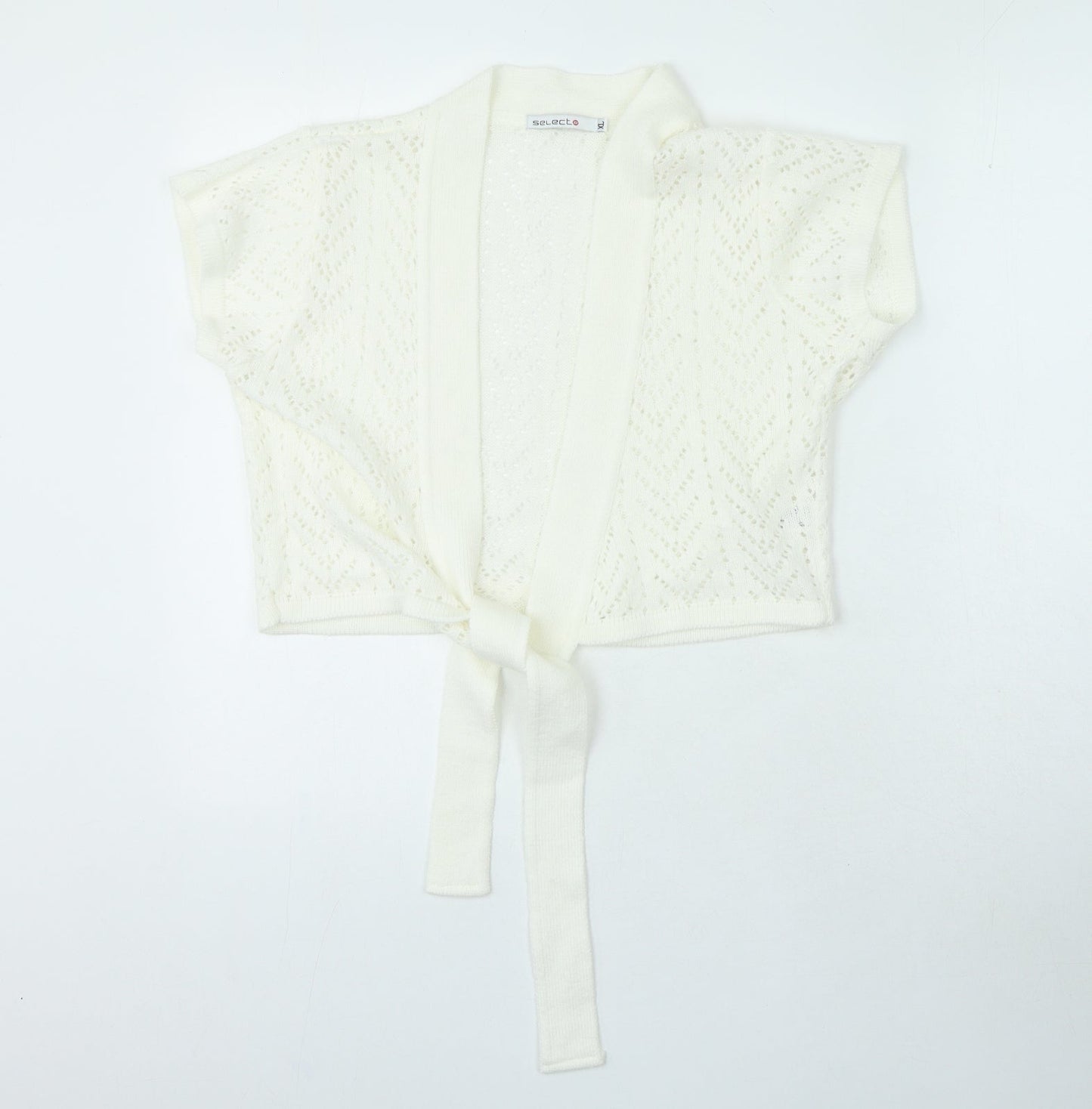 Womens UK Size XL Select White Cardigan Jumper