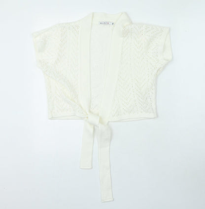 Womens UK Size XL Select White Cardigan Jumper