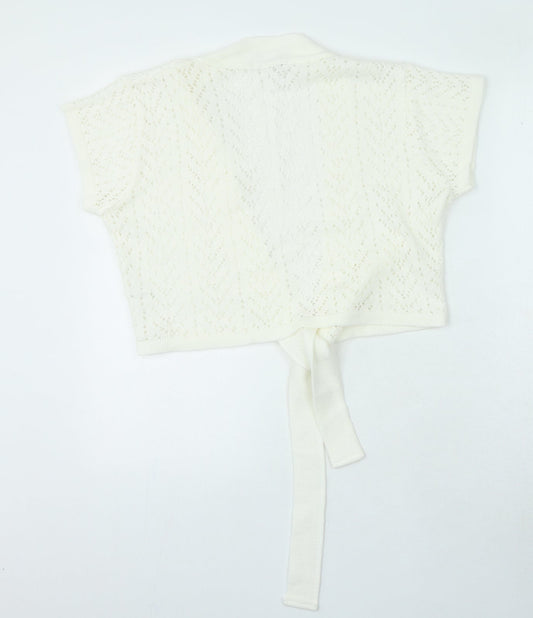 Womens UK Size XL Select White Cardigan Jumper