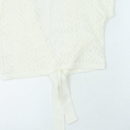 Womens UK Size XL Select White Cardigan Jumper